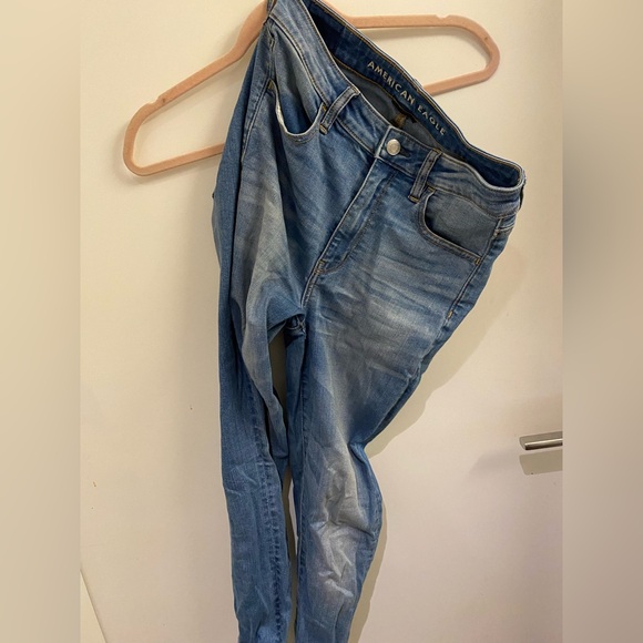 American eagle blue skinny jeans, short size 4 - Picture 2 of 4